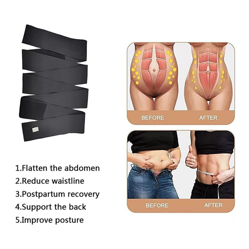 Waist Trainer Corset Wrap Belt with Fat Burning & Weight Lost Cream